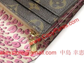 LOUIS VUITTON　ルイヴィトン　モノグラム　LV　財布　ファスナー長札　ポルトフォイユ・サラ　レオパード　ブロンコライユ　M60105